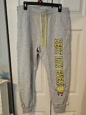 Nickelodeon Gray Joggers with Yellow Drawcords & Graphic
